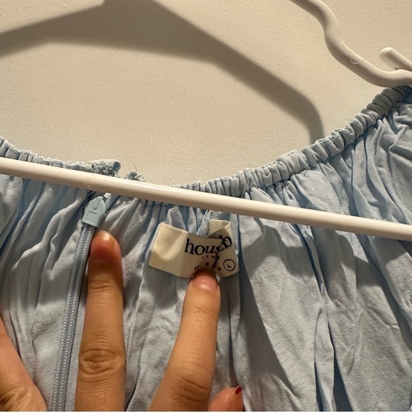 House of CB Nala Dress Light Blue Puffer Sleeve Mini Summer - Picture 8 of 10